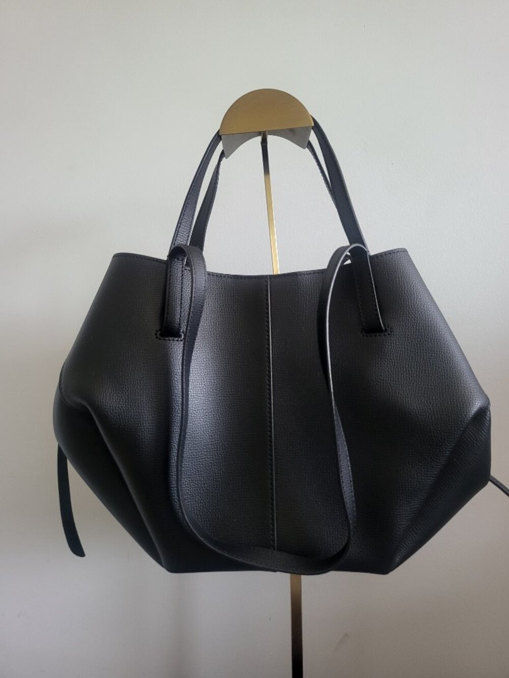 Polene Cyme Mini tote bag in black